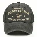 Grumpy Old Man Approach With Caution Washed Hat