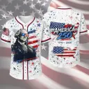 America 250 George Washington Baseball Jersey White
