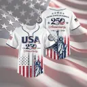 USA 250th Anniversary Baseball Jersey Shirt