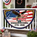 America 250 Semiquincentennial Eagle Semicircular Flag