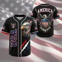 USA Eagle America Patriotic Baseball Jersey
