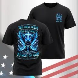 Gen X Custom Birth Year Skull Shirt – The Lord Jesus, The Holy Bible, Armor Of God Graphic Tee thumbnail 4