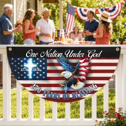 One Nation Under God 250 Years of Blessing Semicircular Flag thumbnail 3