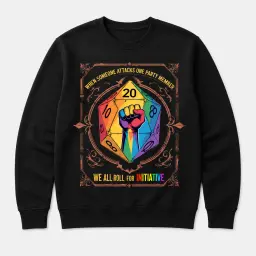 LGBTQ+ Pride Month We All Roll For Initiative DnD Gamers T-Shirt thumbnail 2