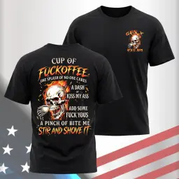 Gen X Custom Birth Year Skull Shirt –  Cup Of Fuckoffee Graphic Tee thumbnail 4
