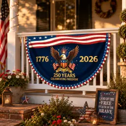 250 Years Celebrating Freedom Semicircular Flag thumbnail 3