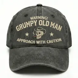 Grumpy Old Man Approach With Caution Washed Hat thumbnail 1