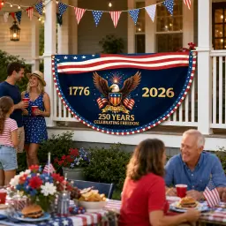 250 Years Celebrating Freedom Semicircular Flag thumbnail 4
