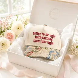 Better To Be Ugly With Tattoos Floral Cap thumbnail 2