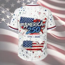 America 250 George Washington Baseball Jersey White thumbnail 2