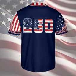 America 250 Patriotic Baseball Jersey Shirt thumbnail 2