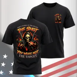 Gen X Custom Birth Year Skull Shirt – The Shot You Were Not The Target thumbnail 4