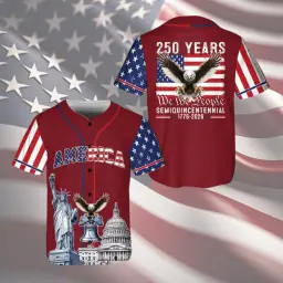 America 250 Years We The People Baseball Jersey Collection thumbnail 1