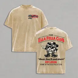 Ella Fella Club Washed Cotton T-Shirt thumbnail 3