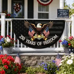 250 Years of Freedom  Semicircular Flag thumbnail 4