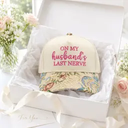On My Husband's Last Nerve Floral Cap thumbnail 3