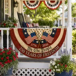 We The People 250 Years of Freedom Semicircular Flag thumbnail 2