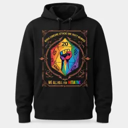 LGBTQ+ Pride Month We All Roll For Initiative DnD Gamers T-Shirt thumbnail 3