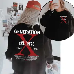 Custom Year Generation X Skull Hoodie New Version, FAFO Generation, Raised on Hose Water and Neglect, 100% Cotton, Two-Sided Design Menswear Shirt thumbnail 2