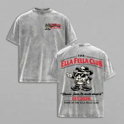 Ella Fella Club Washed Cotton T-Shirt thumbnail 2