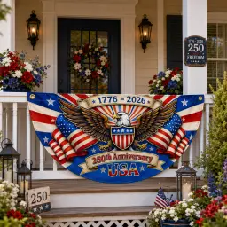 USA 250th Anniversary Eagle Semicircular Flag thumbnail 5