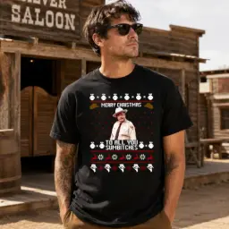Western Merry Christmas Funny Shirt thumbnail 2