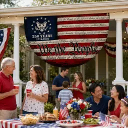 We The People 250 Years Semicircular Flag thumbnail 2