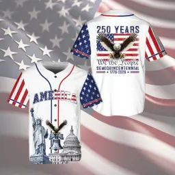 America 250 Years We The People Baseball Jersey Collection thumbnail 3
