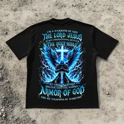 Gen X Custom Birth Year Skull Shirt – The Lord Jesus, The Holy Bible, Armor Of God Graphic Tee thumbnail 2