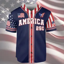 America 250 Patriotic Baseball Jersey Shirt thumbnail 3