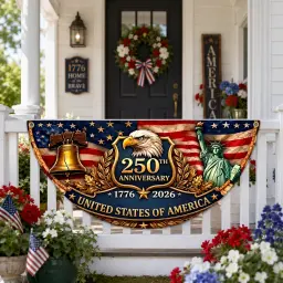 250th Anniversary Eagle Liberty Bell Semicircular Flag thumbnail 3