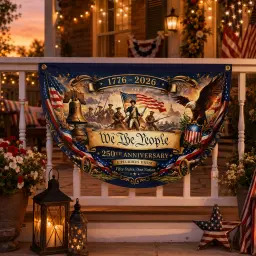 We The People 250th Anniversary Semicircular Flag thumbnail 4