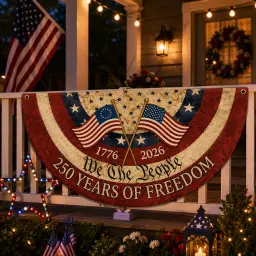 We The People 250 Years of Freedom Semicircular Flag thumbnail 4