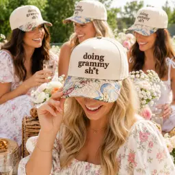 Doing Grammy Sh*t Floral Embroidered Cap thumbnail 5