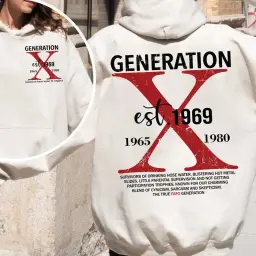 Custom Year Generation X Skull Hoodie New Version, FAFO Generation, Raised on Hose Water and Neglect, 100% Cotton, Two-Sided Design Menswear Shirt thumbnail 1
