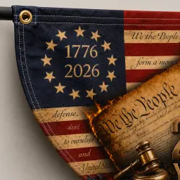 1776-2026 We The People 250 Years Bunting Semicircular Flag thumbnail 5
