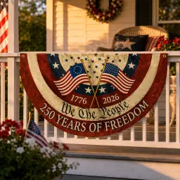 We The People 250 Years of Freedom Semicircular Flag thumbnail 3