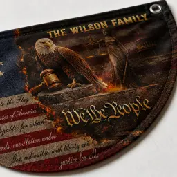 Custom We The People 1776-2026 Semicircular Flag thumbnail 5