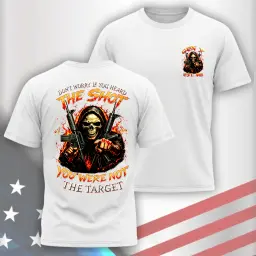 Gen X Custom Birth Year Skull Shirt – The Shot You Were Not The Target thumbnail 3