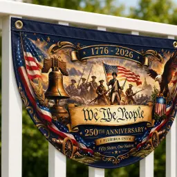 We The People 250th Anniversary Semicircular Flag thumbnail 5