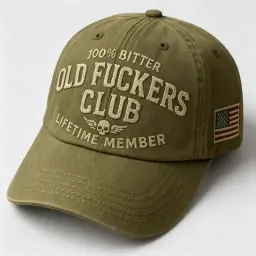 100% Bitter Old F*ckers Club Life Time Member Cap thumbnail 1