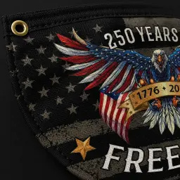250 Years of Freedom Eagle Semicircular Flag thumbnail 4