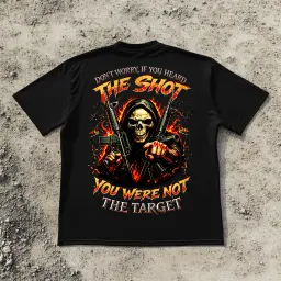 Gen X Custom Birth Year Skull Shirt – The Shot You Were Not The Target thumbnail 2
