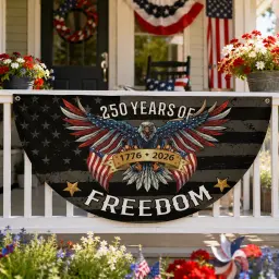 250 Years of Freedom Eagle Semicircular Flag thumbnail 3