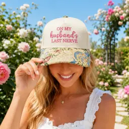 On My Husband's Last Nerve Floral Cap thumbnail 4
