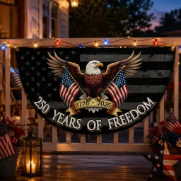 250 Years of Freedom  Semicircular Flag thumbnail 3