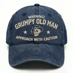 Grumpy Old Man Approach With Caution Washed Hat thumbnail 2