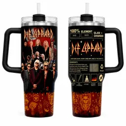 Def Leppard Glam Rock Band Tumbler thumbnail 1