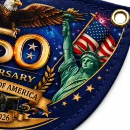 USA 250th Anniversary Semicircular Fence Banner Flag thumbnail 5