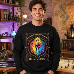 LGBTQ+ Pride Month We All Roll For Initiative DnD Gamers T-Shirt thumbnail 5